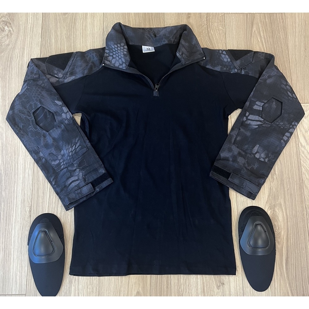 Tactical Shirt Long Sleeve Combat Shirt Top Camo Airsoft Military Gear Hunting